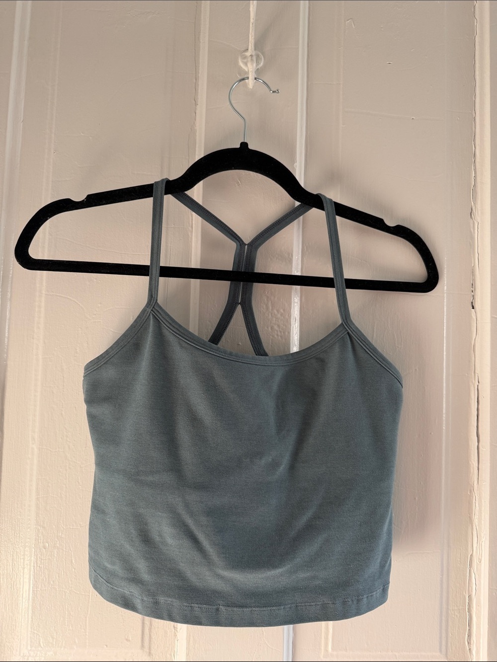 Beyond Yoga Dusty Sage Green Cropped Strappy Tank